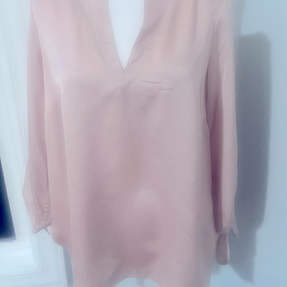 Michael Kors Blush Pink Loose fit, Recycled Poly Easy Care Tie Tunic Shirt Sz S - Picture 10 of 12